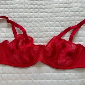 Victoria's Secret Red Sheer Bra